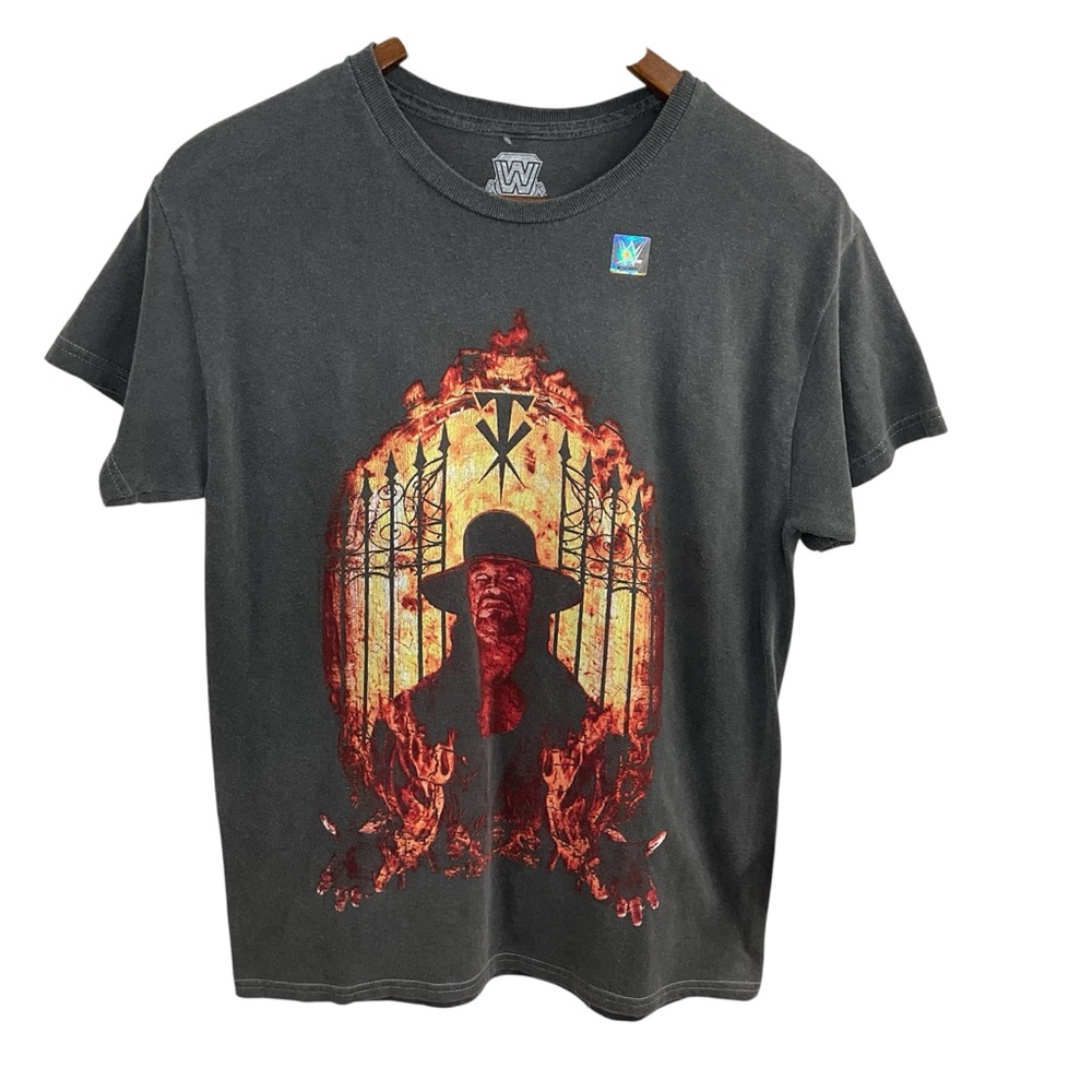 NWT WWE Undertaker Graphic Charcoal Tee featuring hell’s gates size Medium